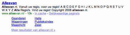 Alles van in Google
