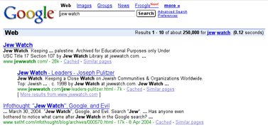 jew watch google