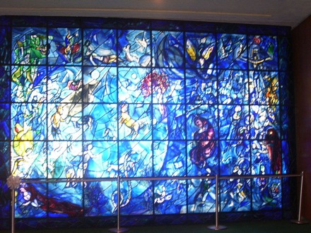 UN marc chagall stainedglass window