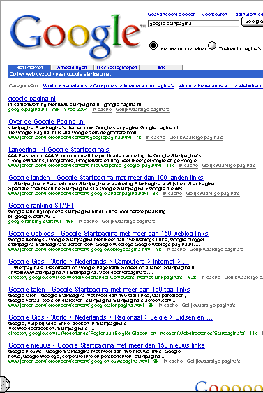 google fout